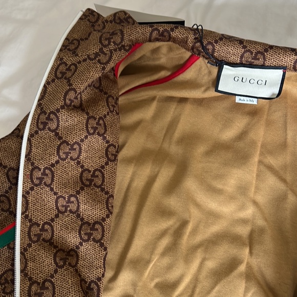 💯% Auth Gucci Men’s Tracksuit Jacket GG “Technical Jersey Jacket” Sz M - Picture 8 of 13